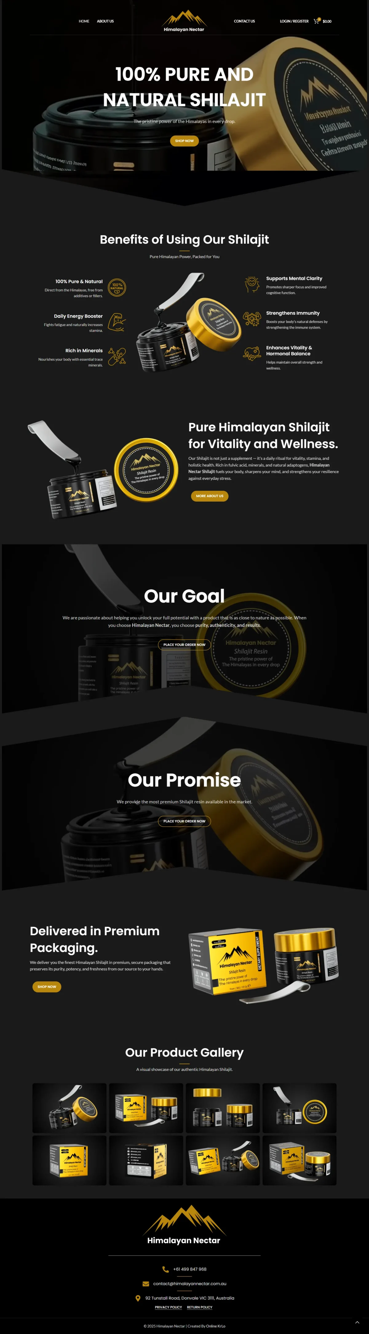Shilajit — Single Product Website