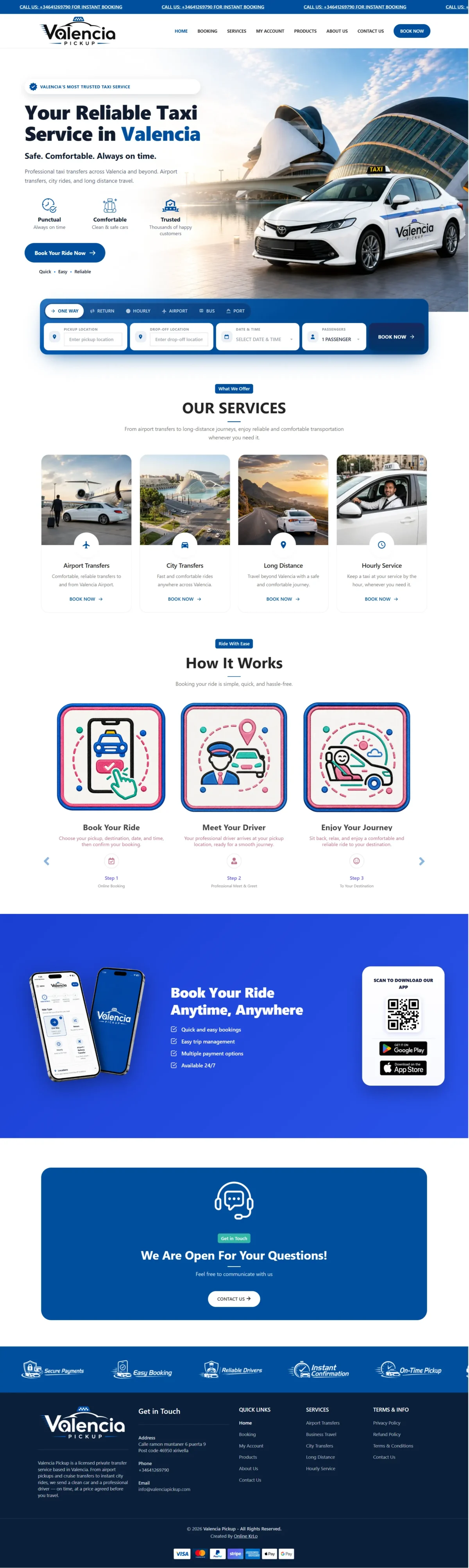 Online Taxi Booking — Website & App